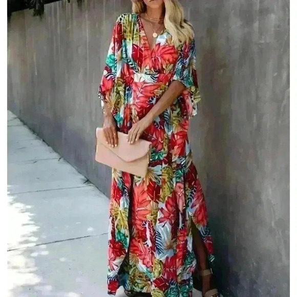 NEW BOHEMIAN VINTAGE SUMMER DRESS - Picture 1 of 14